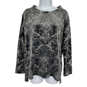 Chico's Zenergy Womens Lovley Long Sleeve Warm Blouse Size 0 US 4